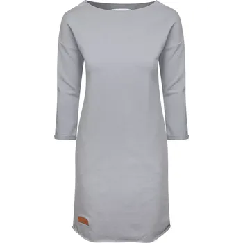 Dámské šaty Dámské teplákové šaty SIMPLE středně šedé - ČESKÁ VÝROBA - SSISGRS