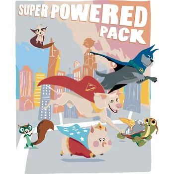 ZUTY Malování podle čísel - SUPER POWER PACK (DC LIGA SUPERMAZLÍČKŮ) Rozměr: 40x50 cm, Rámování: bez rámu a bez vypnutí plátna