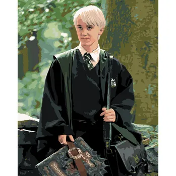 ZUTY Malování podle čísel - DRACO S OBLUDÁRIEM (HARRY POTTER) Rozměr: 40x50 cm, Rámování: vypnuté plátno na rám
