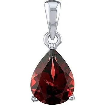 Přívěsek Stříbrný přívěsek June s pravým granátem JJJ0591PG