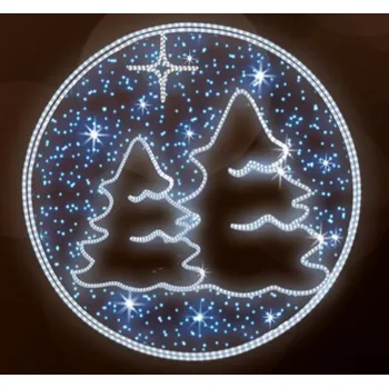 Vánoční světelný řetěz Polamp POL-0064 - 2D dekorace - Kruhová ozdoba - Ø150cm