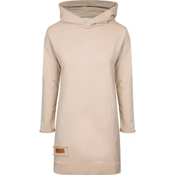 Dámská mikina Dámská tepláková mikina s kapucou BASIC béžová - MIKABABES