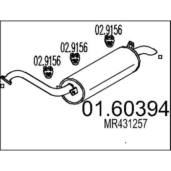 Auto-moto Zadní tlumič výfuku MTS 01.60394