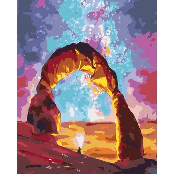 ZUTY Malování podle čísel - GRAND CANYON A VESMÍRNÁ OBLOHA Rozměr: 40x50 cm, Rámování: bez rámu a bez vypnutí plátna