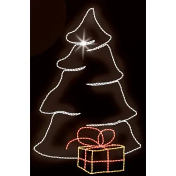 Vánoční světelný řetěz Polamp POL-0144 - 2D dekorace - Stromeček - 220 x 150 cm