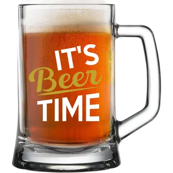 Sklenice IT'S BEER TIME - pivní sklenice 0,5 l