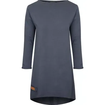 Dámské šaty Dámské teplákové mikino-šaty MAYA tmavě šedé - ČESKÁ VÝROBA - SMADGRXS