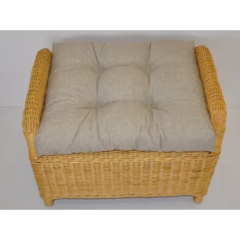 Podsedák Nábytek PEGAS Polstr na ratanovou taburetku Ear - látka tmavě béžový melír