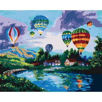 ZUTY Malování podle čísel - OHNIVÝ BALÓN Rozměr: 40x50 cm, Rámování: bez rámu a bez vypnutí plátna