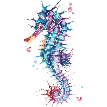 ZUTY Malování podle čísel - BAREVNÝ MOŘSKÝ KONÍK Rozměr: 80x100 cm, Rámování: bez rámu a bez vypnutí plátna