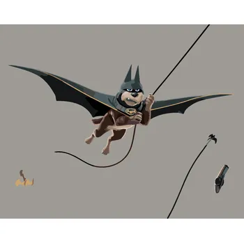 ZUTY Malování podle čísel - ACE NA LANĚ (DC LIGA SUPERMAZLÍČKŮ) Rozměr: 40x50 cm, Rámování: vypnuté plátno na rám