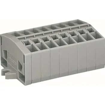 Stavebniny WAGO Svorka 264-108 2vodičová Bez tlačítka S upevňovacími přírubami, šedá 264-108