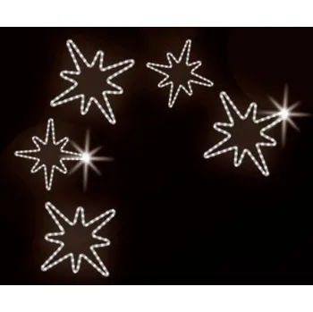 Vánoční světelný řetěz Polamp POL-0525 - 2D dekorace - Symetrické ozdoby sloupů - 100 x 120 cm