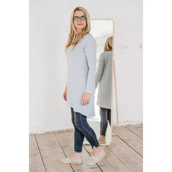 Dámské šaty Dámské teplákové mikino-šaty MAYA šedé - ČESKÁ VÝROBA - SMAGRL