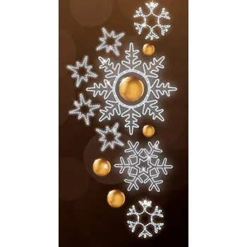 Vánoční světelný řetěz Polamp POL-1260 - 2D dekorace - Ozdoba sloupů - 300 x 150 cm
