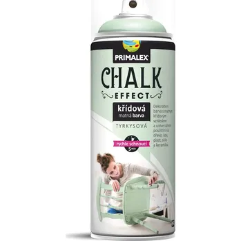 Barva ve spreji PRIMALEX CHALK EFFECT křídová matná barva ve spreji 400 ml Tyrkysová MAT