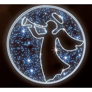 Vánoční světelný řetěz Polamp POL-0065 - 2D dekorace - Kruhová ozdoba - Ø150cm