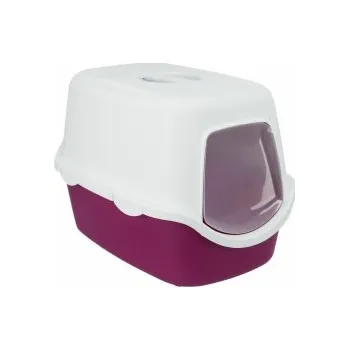 Toaleta pro kočku WC VICO kryté s dvířky tyrkysová