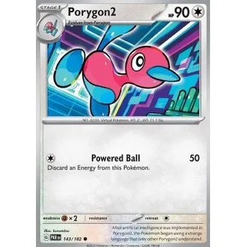 Sběratelská karetní hra Pokémon PAR 143/182 Porygon2 - Paradox Rift Stav: Near Mint, Verze: REVERSE HOLO