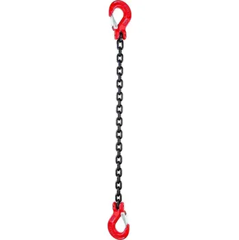 Příslušenství pro stavební techniku SVX Řetězový závěs hák-hák tř 80 (3,5 m, 2000 kg, 8 mm) 3,5m 2000kg 8mm čierna