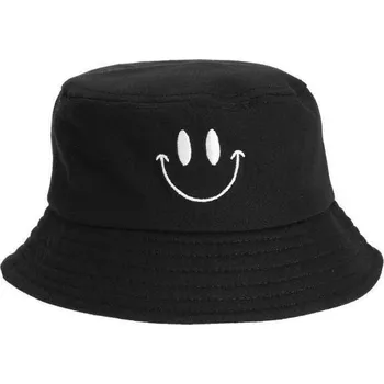 Klobouk Rybářský klobouk | letní klobouček se smajlíkem - Černá
