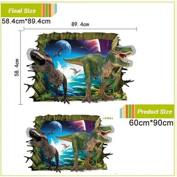 Samolepící dekorace Samolepka na zeď | 3D dekorace na zeď, dinosauři - Dinosaur 14