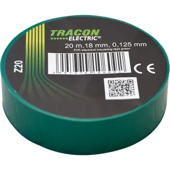 Izolační páska Tracon electric Páska izolační zelená 20mx18mm 20m×18mm
