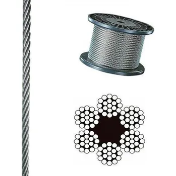 Lany EU SELECT Ocelové lano DIN 3060 6x19+FC 6mm 6 mm