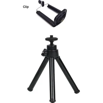 Mini stativ na fotoaparát | držák na mobil na focení - více druhů - černý s klipem