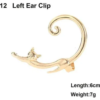 Náušnice Originální šperk | náušnice kočka, levá, 1 ks - Styl kočka 2