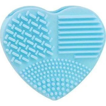 Kosmetická pomůcka | brushegg na čistění stětců silikonový - srdce - Modrá