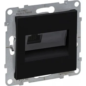 Elektrická zásuvka Datová zásuvka 1xRJ45 Cat.5e UTP Legrand Suno, černá 721450