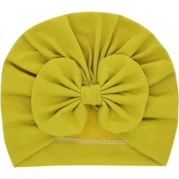 Kojenecká čepice Dětská čepička | čepička pro novorozence - žlutozelená