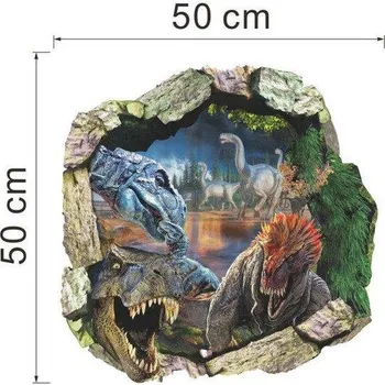 Samolepící dekorace Samolepka na zeď | 3D dekorace na zeď, dinosauři - Dinosaur 9