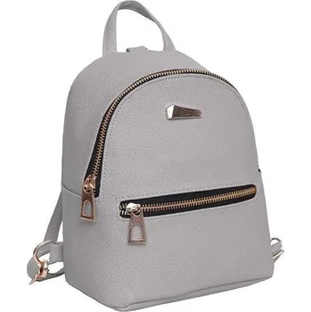 Městský batoh Elegantní batoh | koženkový batůžek - šedý