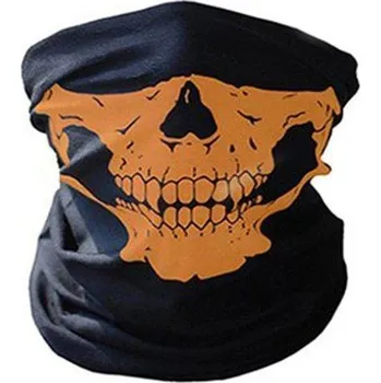 Šátek Balaclava | motorkářský šátek - potisk lebka - Žlutá