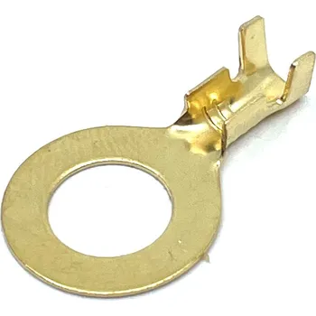 Kabelové oko Tracon electric Neizolované mosazné lisovací oko - 100ks 2,5mm² 1-2,5mm2 / M6