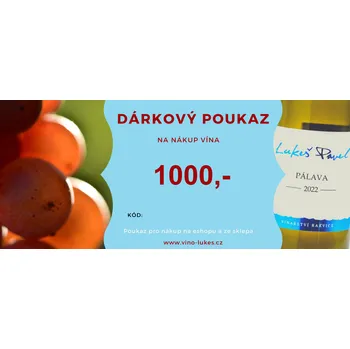 Dárkový potravinový koš Vino Lukes - Dárkový poukaz 1000,-