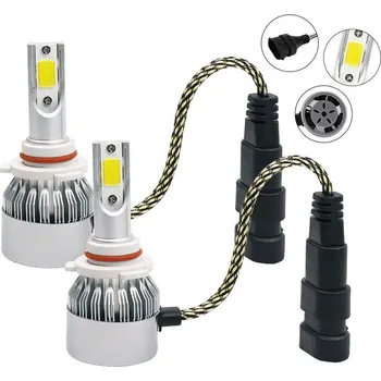 Autožárovka LED C6 autožárovka HB3 9005 COB 36W 4000lm 12V 6000K - sada 2ks (Sada LED autožárovek do předních světlometů 2x18W)