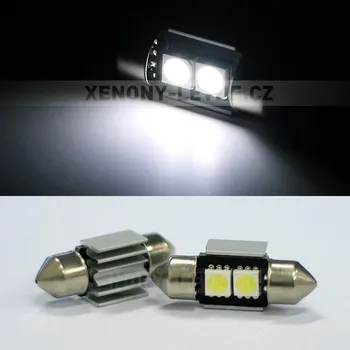 Autožárovka CAN-BUS sufitka bílá - Super Light, 2 SMD LED, 31mm, 1ks (LED sufitka bílá - Super Light)