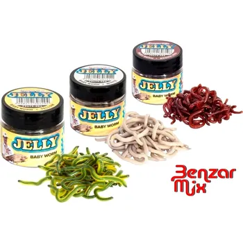 Umělá nástraha Benzar Mix Jelly Baits Baby Worm umělí červi 30 ml barva: žlutá