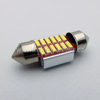 Autožárovka CAN-BUS sufitka bílá - Super Light, 12 SMD LED, 31mm, 1ks (LED sufitka bílá - Super Light)