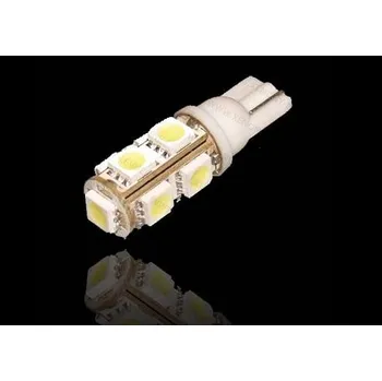 Autožárovka LED T10 - 9 x LED SMD RŮŽOVÉ - bezpaticové, 1ks (Parkovací světlo T10 - 9 x LED SMD - bezpaticové, 1ks)