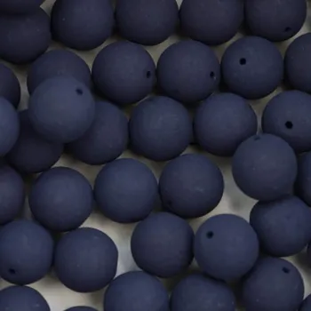 Dětské navlékací korálky Pro Háčkování Korálek neon skleněný 8 mm 20 ks temně modrý