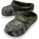 Fashion Chlapecké zelené zateplené gumové nazuváky 02 Barva: Zelená, Velikost: 37