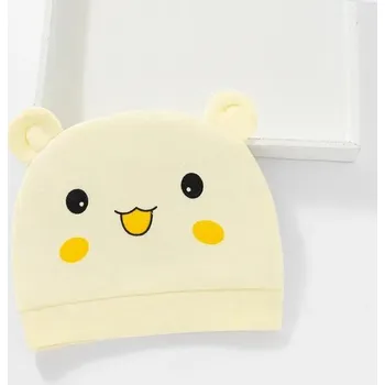 Pokrývka hlavy Dětská čepice se zvířátkem a oušky, pro novorozence - žlutá 7