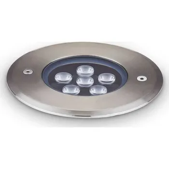 Venkovní osvětlení LED Venkovní pozemní zápustné svítidlo Ideal Lux FLOOR D12 255668 6W 780lm 3000K IP67 12cm ocelové