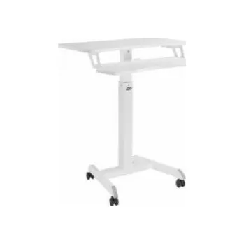 Ergo Office Mobilní pracovní stanice s výškovým nastavením a dvojitou platformou Ergo Office, pro práci ve stoje, bílá max. 8 kg, max