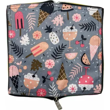 Skládací nakupní taška se zipem CL Barvy: Zmrzlina šedá