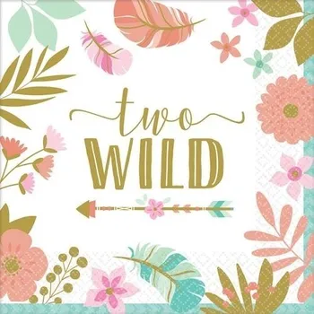 Papírový ubrousek Papírové ubrousky 2nd Boho Birthday 16 ks (Papírové ubrousky 2nd Boho Birthday 16 ks)